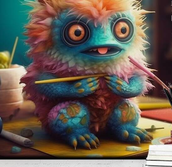 Japanese fluffy monster portrait rj 0028 5670 300 by Ksavera ART