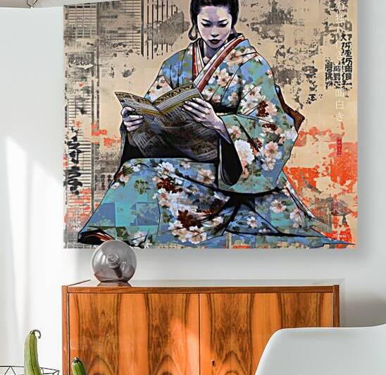 Japanese geisha portrait Spring Watercolor  rj 0046 5670 300 odin by Ksavera ART