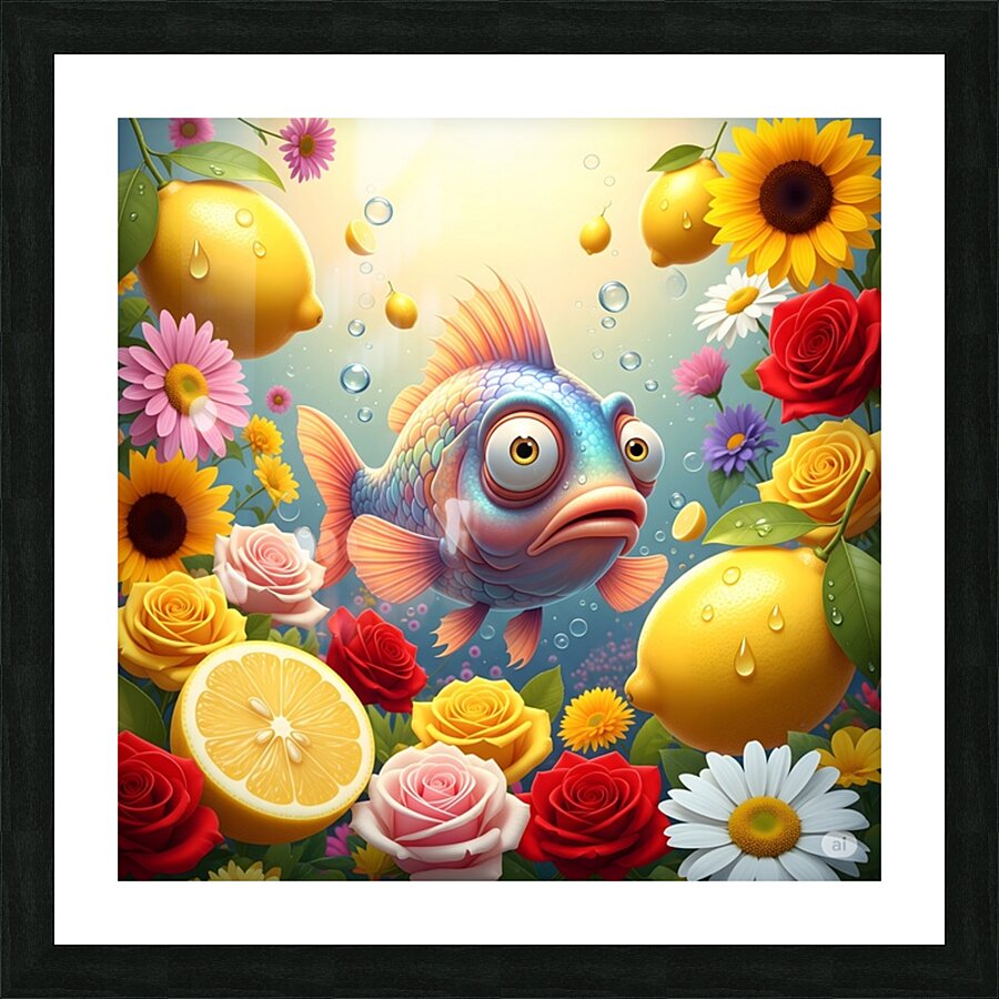 fish shark  Picture Frame print
