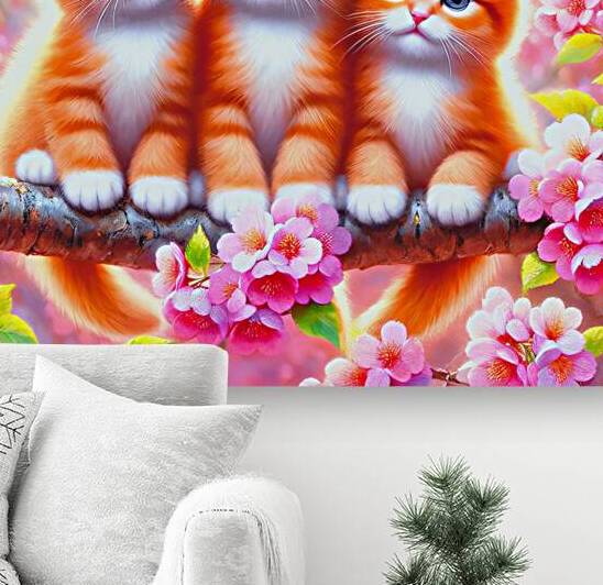 Adorable Blossom Kittens Wall Art by Ddddhhhhhh667