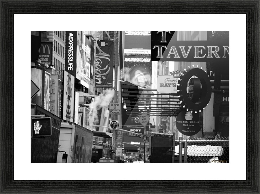 Bustle 2 B&W Picture Frame print