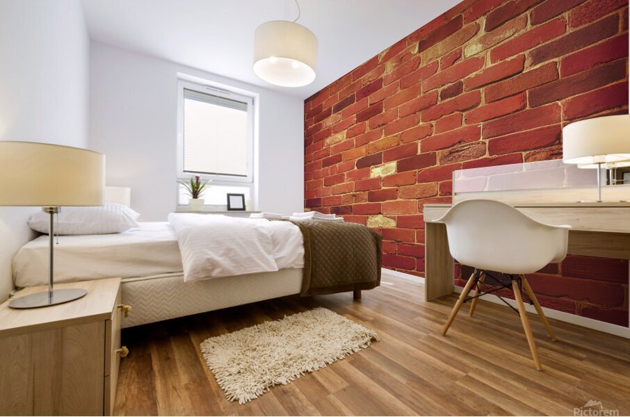 Red brick wall texture background 2 Mural print