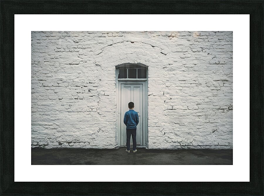 White painted wall texture background 2 Picture Frame print