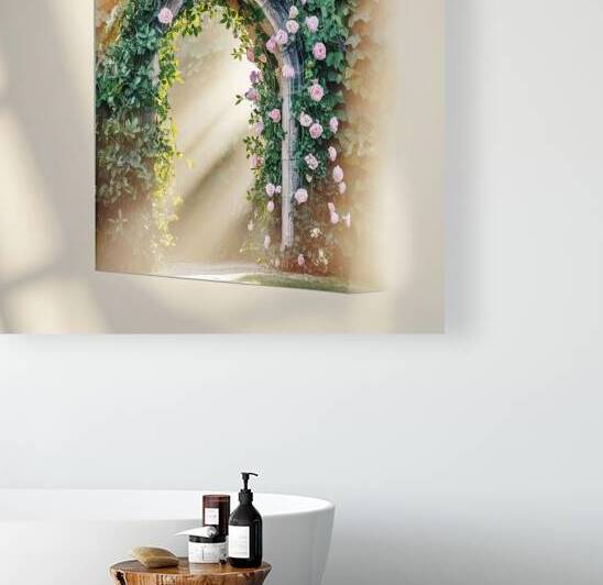 A beautiful archway adorned with lush green folia by Marius Tomus