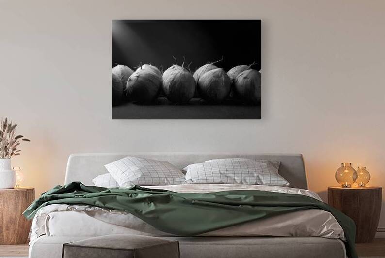 fresh coconuts put on dark background 2 by Marius Tomus