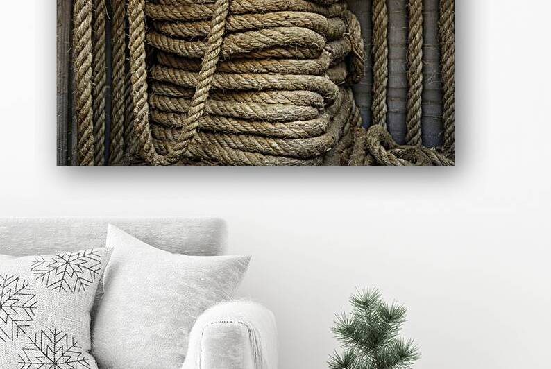 Stack dirty jute rope can be used as a background by Marius Tomus