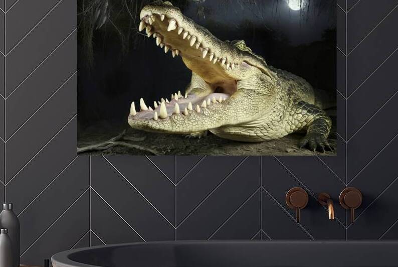 crocodile with open mouth with large teeth close  1723015135.731 by Marius Tomus