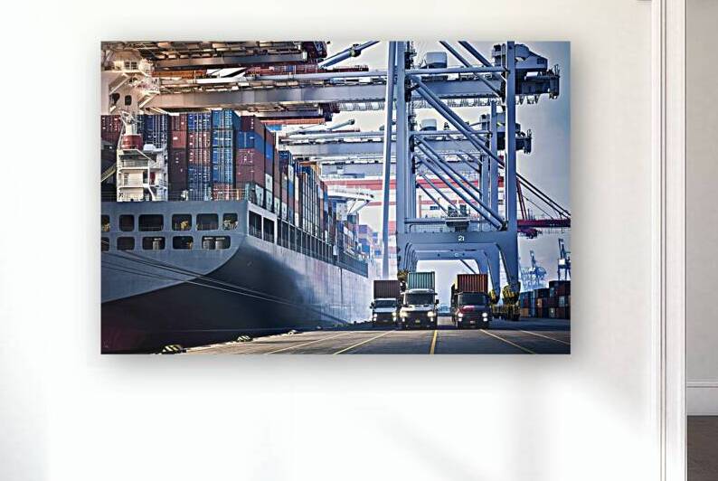Container cargo freight ship during discharging a 1723015120.0711 by Marius Tomus