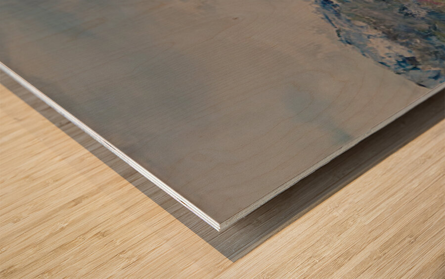 Misty Morning Wood print