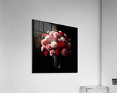 Carnations in full black background2 Acrylic Print