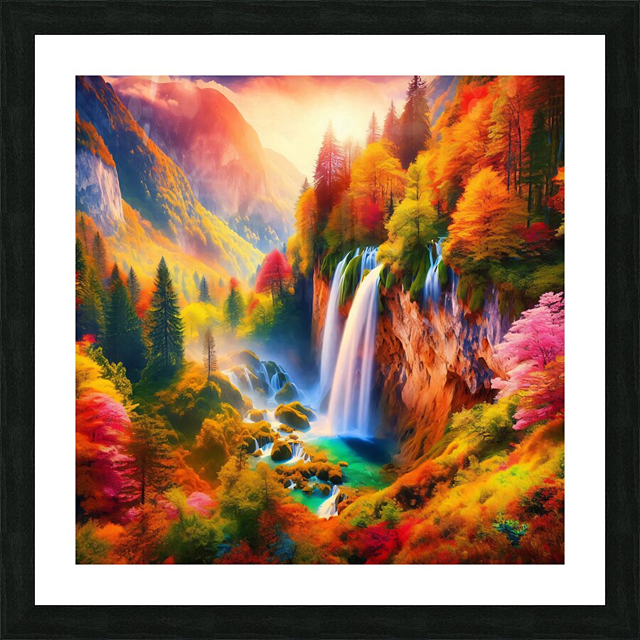 Waterfall 22 Picture Frame print