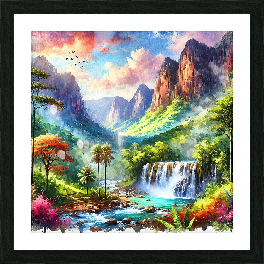 Waterfall 1 Picture Frame print