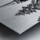 Leglise sous la neige Metal print