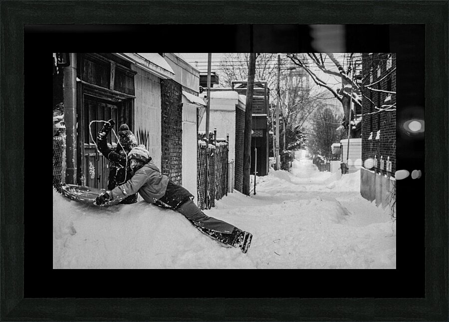 Ruelles de Montreal - Hiver Picture Frame print