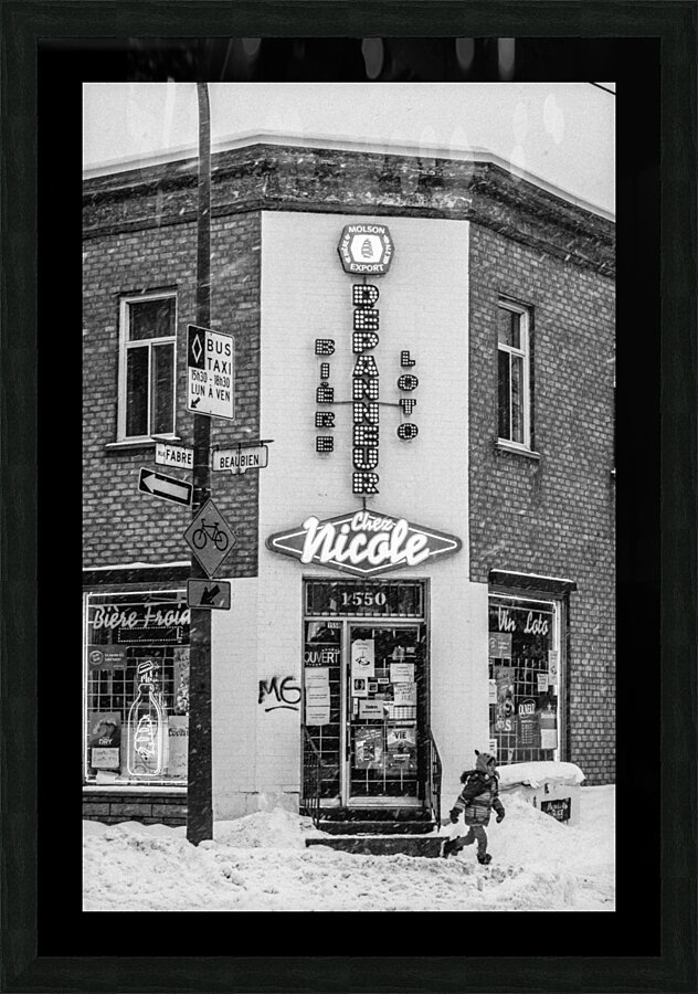 Hiver rue Beaubien Impression et Cadre photo