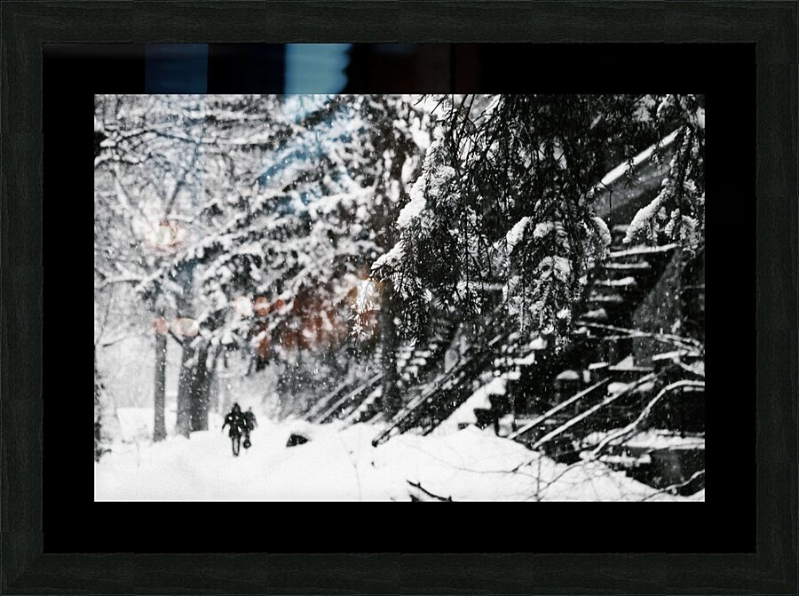 Dans la neige de Montreal Picture Frame print