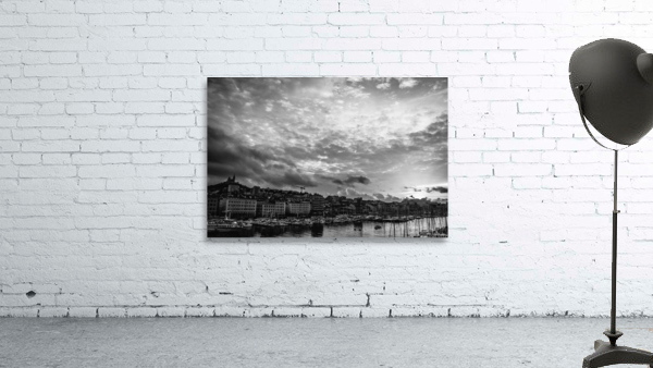 Coucher de soleil sur le Vieux-Port de Marseille Wall Preview