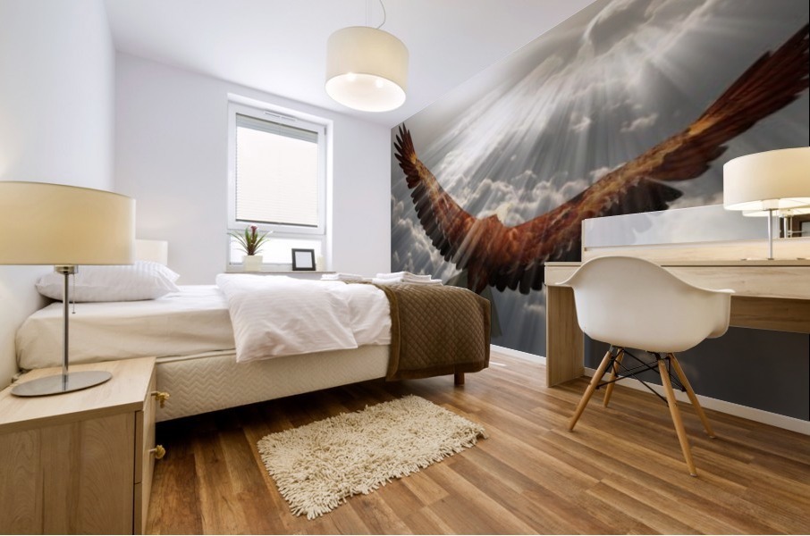 Eagle in the sky Mural print