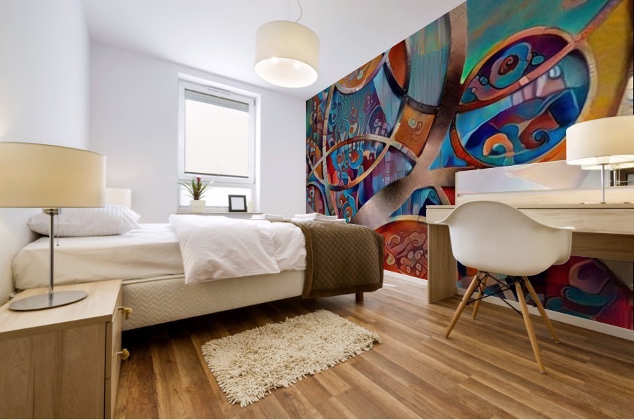 Circular Abstract Composition Mural print