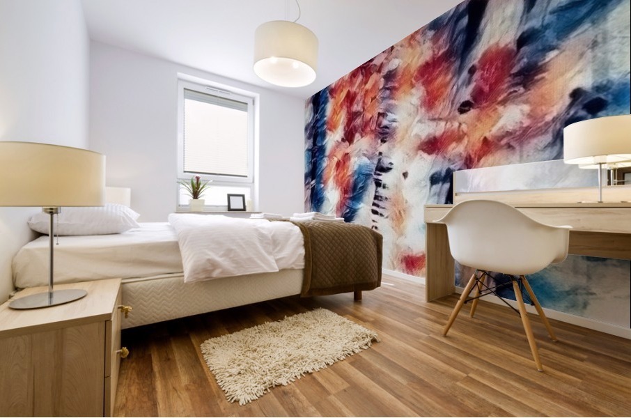 Abstract Brush Strokes Mural print