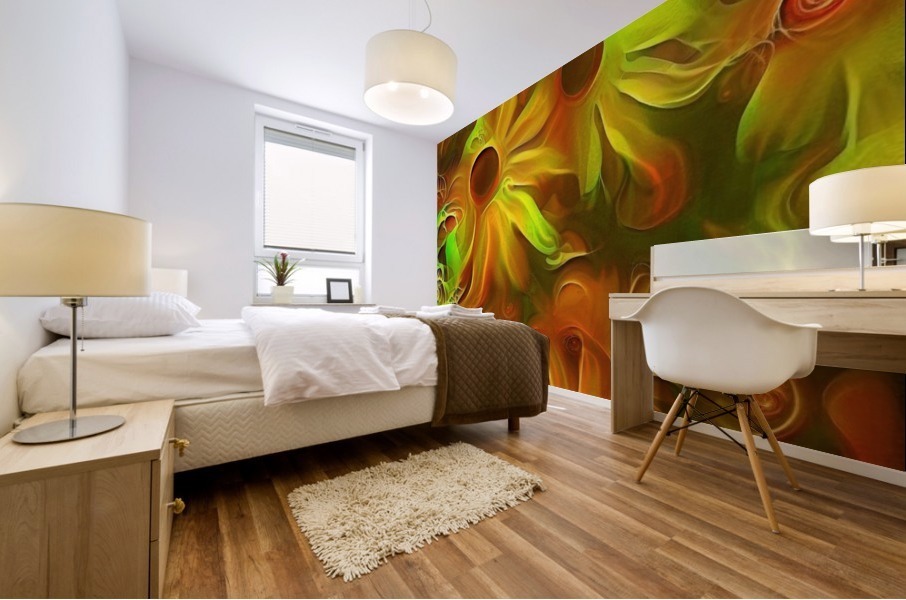 Abstract Flowers Mural print