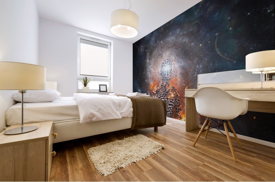 Space Meditation Mural print