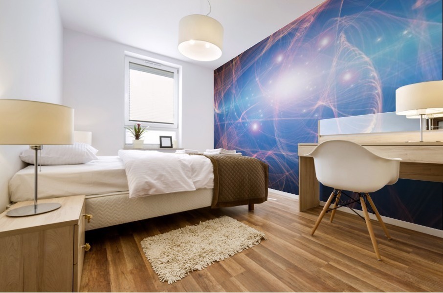 Beautiful Flowing Abstract Light Mural print