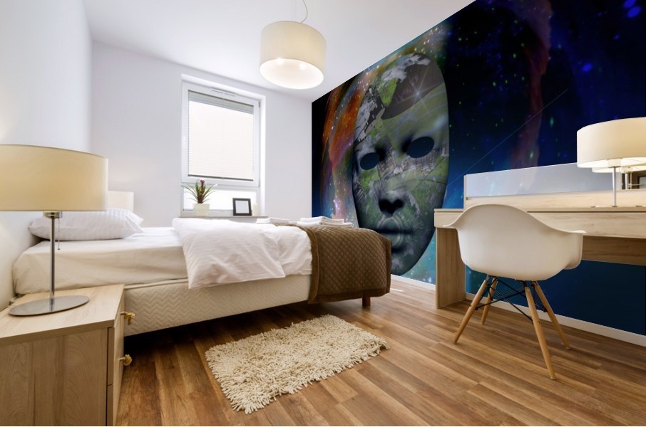 Mask in Space Mural print