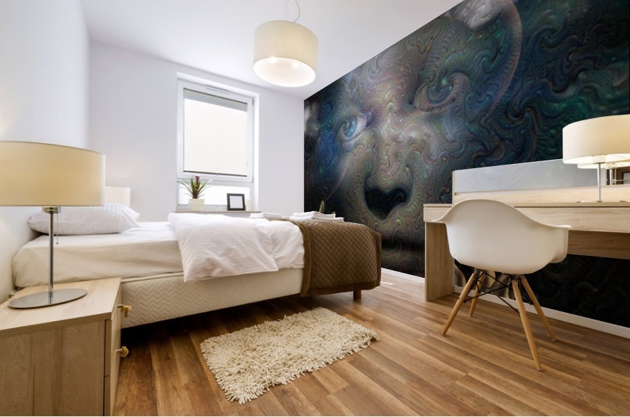 Face in Abstract Space Mural print