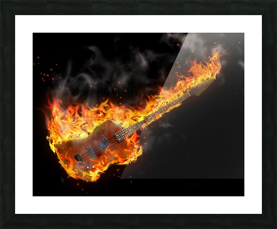 Burning Bass Picture Frame print
