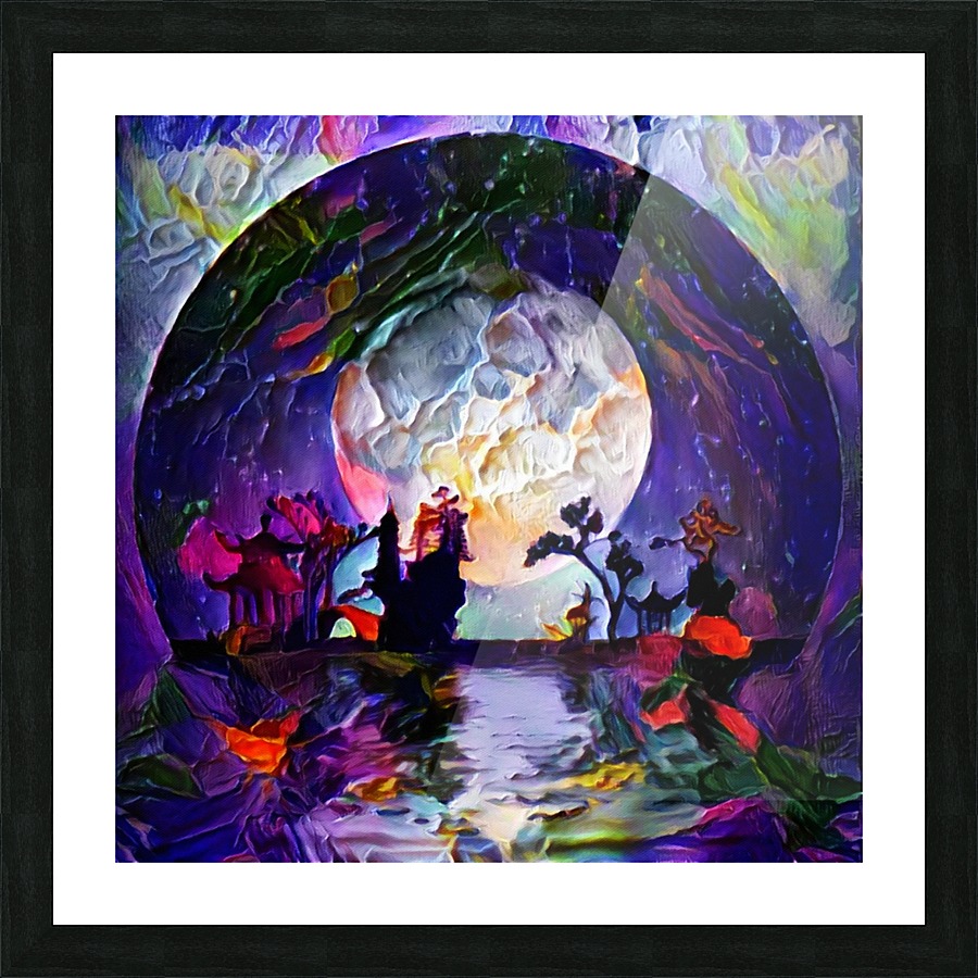 Asia Moon Picture Frame print