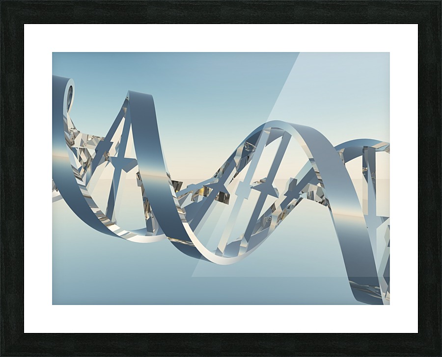 DNA Silver Metal Picture Frame print