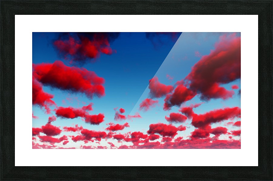 Deep Red Clouds Picture Frame print