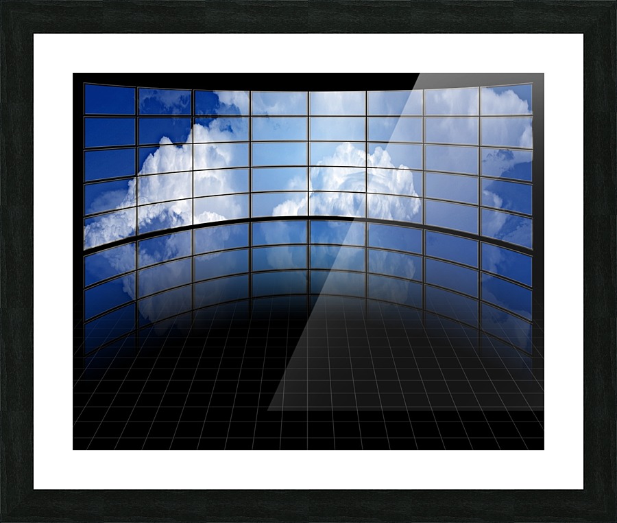 Large Screens with Clouds Picture Frame print