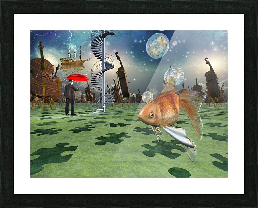 Golden Fish Picture Frame print