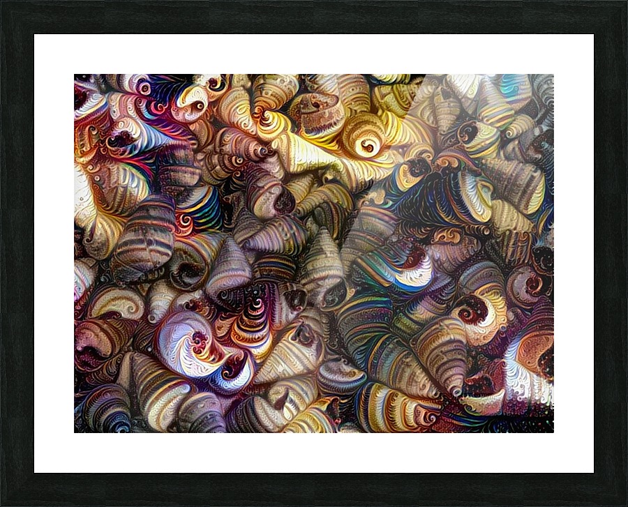 Seashell Colorful Pattern Picture Frame print