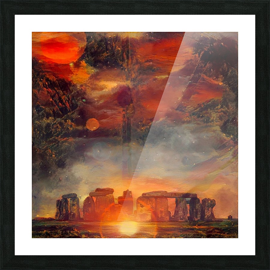 Surreal Stonehenge Picture Frame print