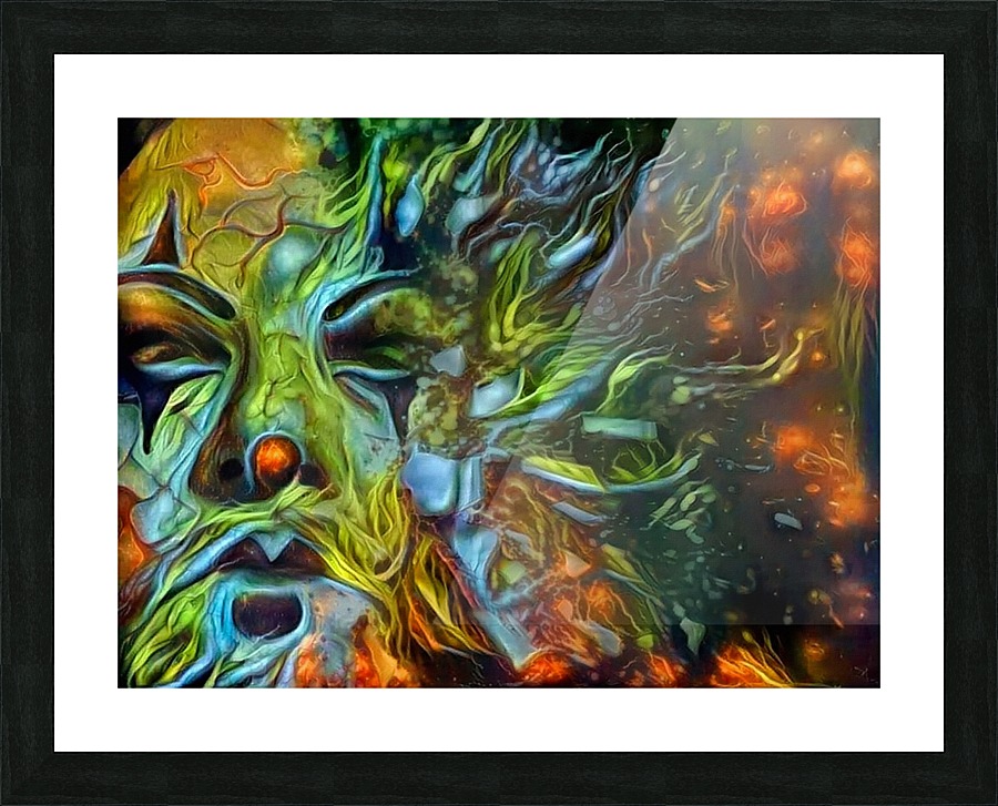 Abstract Man Face Picture Frame print