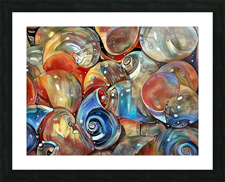 Seashell Colorful Pattern Picture Frame print