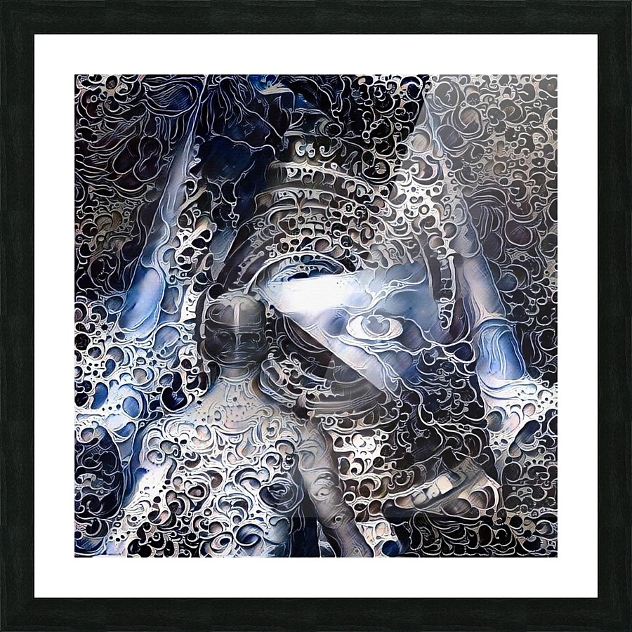Man in Abstract Picture Frame print