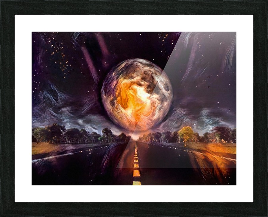 Full Moon Picture Frame print