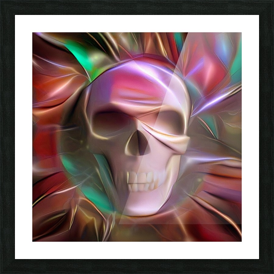 Glowing Skull Picture Frame print