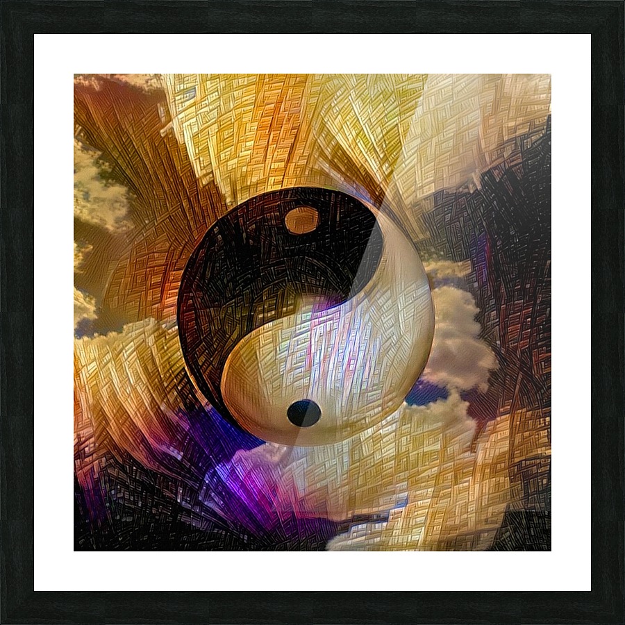 Yin Yang Picture Frame print