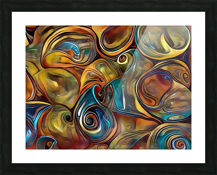 Seashell Colorful Pattern Picture Frame print
