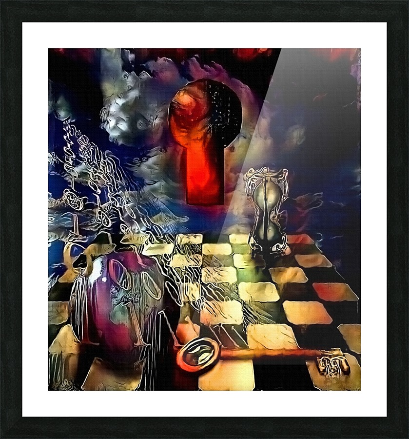 Binary Code and Key Picture Frame print