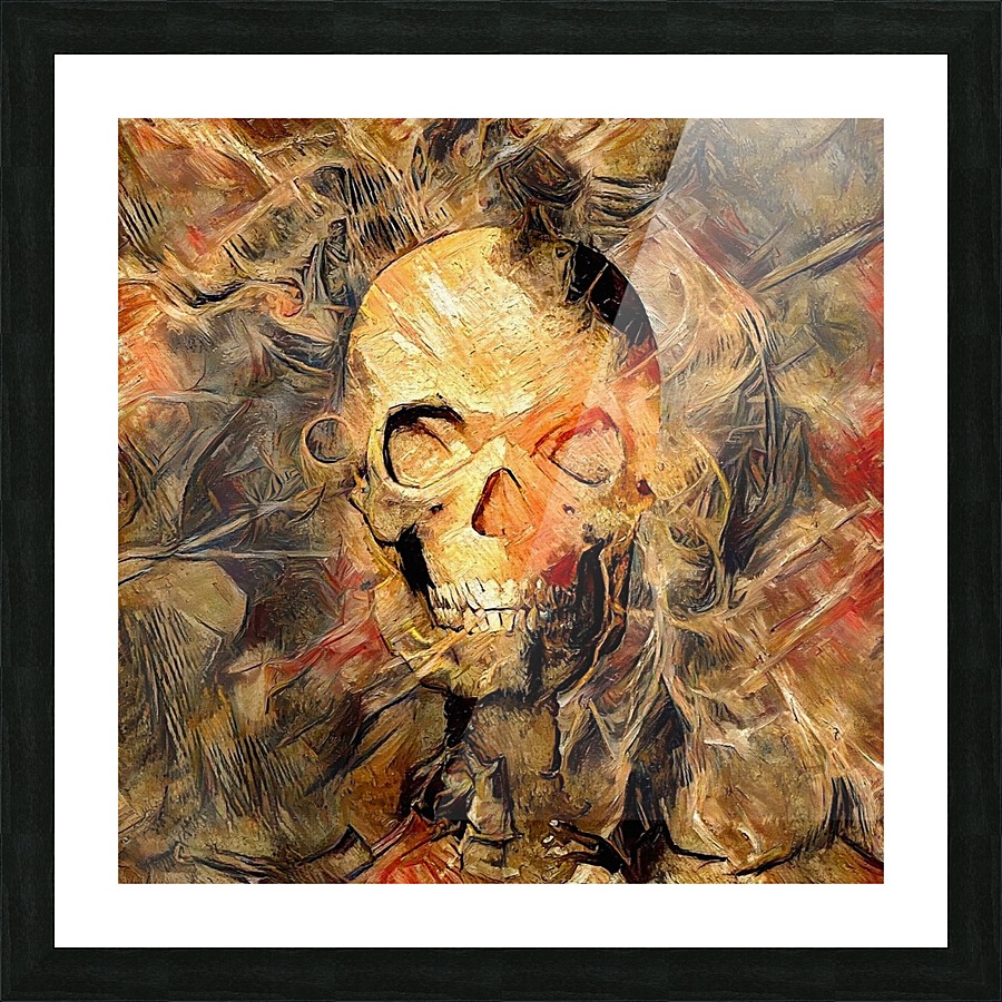 Glowing Skull Picture Frame print