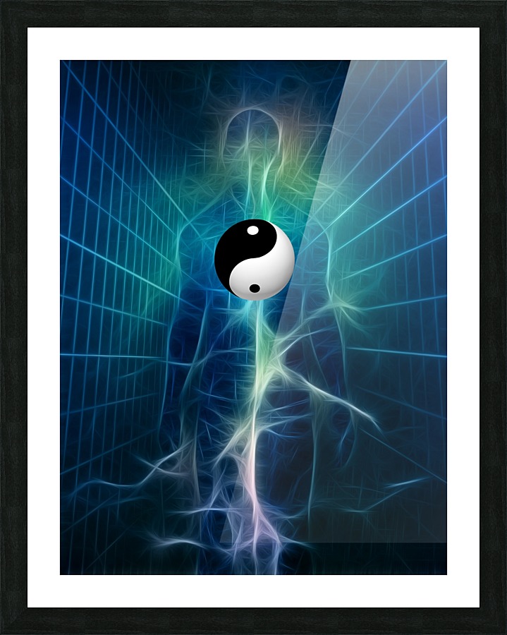 Yin Yang Human Picture Frame print