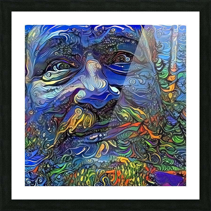 Smiling Man Picture Frame print
