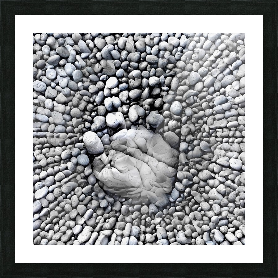 Stone Hand Picture Frame print