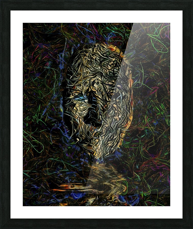 Dark Face Picture Frame print